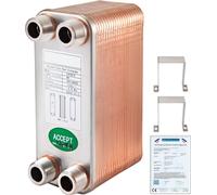 Intercambiador de calor de placas brasadas, intercambiador de calor de placas de 40 placas, para sistemas de calefacción