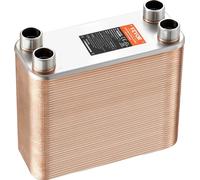 Intercambiador de calor VEVOR, con 80 placas para una calefacción eficiente, construcción duradera en acero inoxidable, tamaño 5x12 pulgadas, paquete de 100 unidades