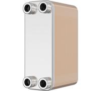 Intercambiador de calor Wiltec, 50 placas, máx. 285 kW, 12 m³/h, 2,50 litros por ciclo. Intercambiador de placas de acero inoxidable, utilizado como transferidor de calor