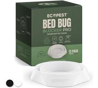 Interceptores de Chinches - Paquete de 12 | Bed Bug Blocker (Pro) Trampas Interceptoras (Blanco) | Trampa de Insectos, Monitor y Detector para Las Patas de la Cama