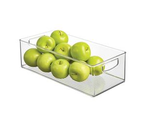 InterDesign iDesign - Contenedor de almacenamiento apilable de plástico reciclado para la colección Linus, transparente
