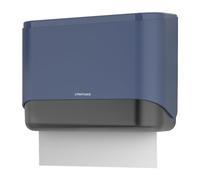 interhasa! Dispensador de toallas de papel comercial para montaje en pared, gran capacidad para 200 toallas multiplex/plegadas/dobleces C, dispensador de papel de baño (azul)