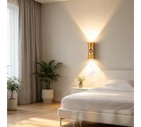 Interior LED Moderno Aplique de Pared con 120° Sensor de Movimiento Lámpara de Pared USB Recargable Magnético Luz de Pared 3000K/4000K/6000K Regulable para Dormitorio (1 Pieza,Oro)