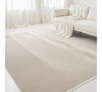 Interiyou Alfombra Salon Artesanal de algodón Riga - 160x230 cm Blanco - Tejido a Mano para Sala, Dormitorio - 100% artesanía de Fibra Natural