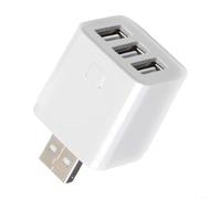 Interruptor adaptador USB inteligente de 3 bandas con control remoto de aplicación y voz, compatible con Tuya para Zigbee y para Alexa, blanco, ideal para el hogar y la oficina (3 bandas)