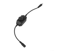Interruptor Atenuador Monocromática Plástico Negro Interruptor | Compatible tiras monocromáticas, sin parpadeos, operación silenciosa, tamaño para compacto, uso seguro