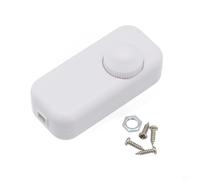 Interruptor Atenuador Rotativo 10-60W para Halógenos(white) | Giratorio on/off, sin cable neutro, compatible LED 3-24W, halógeno 10-60W, instalación simple
