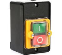 Interruptor autolock, impermeable, para corriente alterna de 220V/380V, con botón de encendido/apagado.