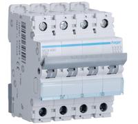 Interruptor Automático 4 Polos 50 A 6 Ka Curva C 4 M. Din Hager MCA450