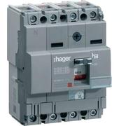 Interruptor automático de caja moldeada x160, 4P4D, 25kA, 125A,TM Regulable/Fijo