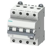 Interruptor automático diferencial Siemens 4 P 10 A 30 mA 6 kA tipo A - 5SU1346