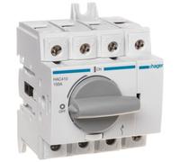 Interruptor automático Hager, 4 polos, 100A, modelo HAC410