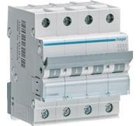 Interruptor automático Hager, 4 polos, curva C, 25A, 6kA, modelo MCN425