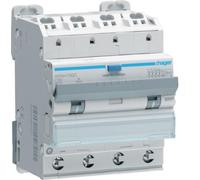 Interruptor automático Hager FI, 4 polos, 6 kA, 20 A, 30 mA, tipo A, 1 unidad