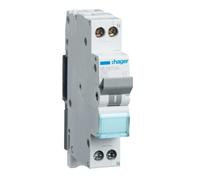 Interruptor Automático Hager ML 1P+N 10A C 6kA MLN510A