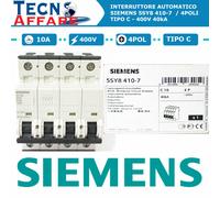 Interruptor Automático Magnetotérmico 4P 40kA - C10 / 400V Siemens 5SY8 410-7