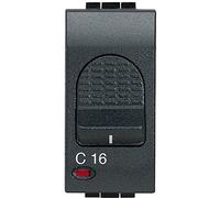 Bticino Interruptor automático magnetotérmico Livinglight L4301/16 16A 1 módulo Antracita