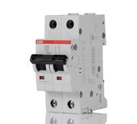 ABB Interruptor automático S202-C63 2P curva tipo C 63 A 6 kA 400 VAC Blanco/Rojo