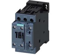 Interruptor automático Siemens, serie AC-3e, 38 A, 18,5 kW, 400V, trifásico, bobina de control 24V DC, 1 contacto normalmente abierto + 1 contacto normalmente cerrado, conexión por tornillo, 1 unidad.