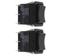 Interruptor Basculante 250V 20A 2PCS On-On Negro | 250V 20A rating, on-on action, plastic , 2-pack value, wide application range