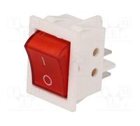 Interruptor basculante bipolar luminoso rojo 15a/250vac cuerpo blanco