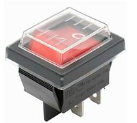 Interruptor basculante con cubierta impermeable de 2 polos (4 pines), encendido y apagado, 250 V, 16 A, iluminado (1)