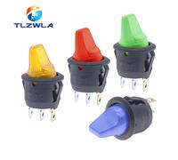 Interruptor basculante KCD1 ON-OFF de 12V con lámpara LED iluminada y botón especial para automóvil/motor. verde