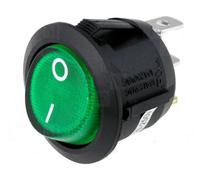 Interruptor basculante luminoso verde 10a/250vac of-on