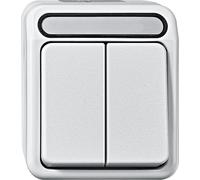 Interruptor basculante Merten AP serie Aquastar IP44 blanco polar