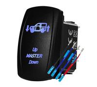 Interruptor Basculante Para Botón Iluminado, Luces Punto Zombie Altas Y Bajas Para Coches, Camiones, RVs, Barcos Marinos, 12V/24V Pulsador Momentáneo Interruptor Maletero (UP MASTER-ON OFF ON)