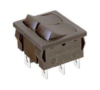 Interruptor basculante unipolar doble tecla