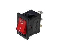 Interruptor basculante unipolar off-on luminoso rojo 3a