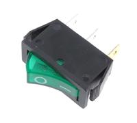 Interruptor basculante unipolar off-on luminoso verde 15a