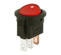 Interruptor basculante unipolar on-off luminoso rojo 3a