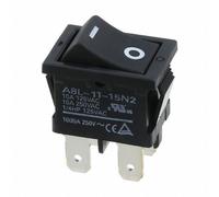 Interruptor basculante unipolar on-off negro a8l-11-15n2