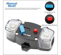 Interruptor Circuito 100A Impermeable Barcos RV(150A) | para latón para robusto, reinicio manual, protección sobrecarga, 100A para máximo, 12V/24V