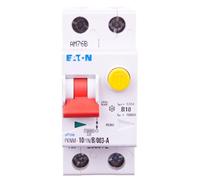 Interruptor combinado de Eaton FI-LS para protección contra sobretensiones transitorias. (Código de producto: PKNM-10/1N/B/003-A-M)