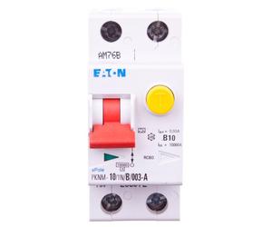 Interruptor combinado de Eaton FI-LS para protección contra sobretensiones transitorias. (Código de producto: PKNM-10/1N/B/003-A-M)