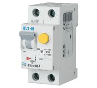 Interruptor combinado Eaton FI/LS, 16A, 1+N, 30mA, modelo PXK-B16/1N/003-F (193528)