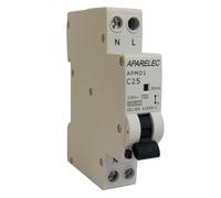 Interruptor Combinado Magnetotérmico + Diferencial 1P+N | 6kA Curva C Clase AC | 25A | Protección 2 en 1 | Carril DIN
