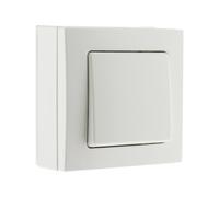 Interruptor conmutador de superficie blanco