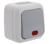Interruptor Conmutador Estanco Gris con Testigo