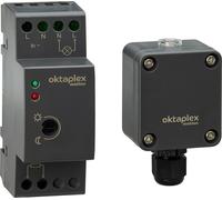 Interruptor crepuscular Oktaplex para carril DIN, 230V, con sensor de luz externo, grado de protección IP65, color gris antracita