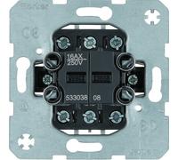 Interruptor de 2 teclas, doble universal (escalera), mecanismo, terminales de tornillo, One.Platform