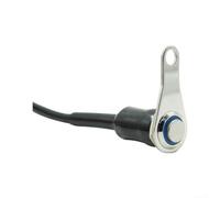 Interruptor de acero inoxidable para bicicleta 12V botón de bloqueo rojo | Mecanismo de autobloqueo, indicador de bloqueo rojo, diámetro de 7 mm, alambre de 60 mm, cuerpo de acero inoxidable