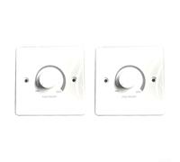 Interruptor de atenuación de 12 V para pwm, perilla giratoria de 120 W para luces LED de RV, controlador de brillo ajustable, camión, caravana, furgoneta, negro, 86 mm (blanco)