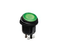 Interruptor de basculante iluminado ? verde ? 2p dpst/on-off, 12 v