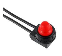 Interruptor de bloqueo automático, enchufe tipo prensa, rojo | Carcasa de plástico, impermeable, a prueba de polvo, iluminación LED, interruptor de botón pulsador con doble línea para