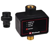 Interruptor de caudal electrónico original de Einhell (10 bar, válvula de retención, protección de marcha en seco, adaptador de conexión, enchufe integrado, cable de red de 1,45 m)