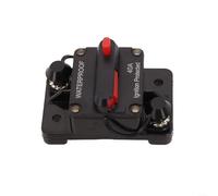 Interruptor de circuito de reinicio manual 12V-48V DC Interruptor de fusible de alta corriente IP67 impermeable para coche, barco, RV, camión, sistema de audio con pernos M6 y tapa de goma, negro 30A
